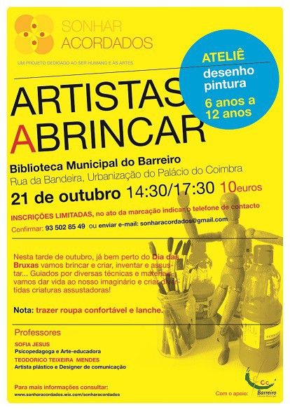 Barreiro - Ateliê «Artistas a Brincar» Inscrições abertas