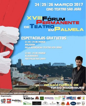 Fórum Permanente de Teatro em Palmela Fim-de-semana intensivo de formação e de espetáculos de teatro