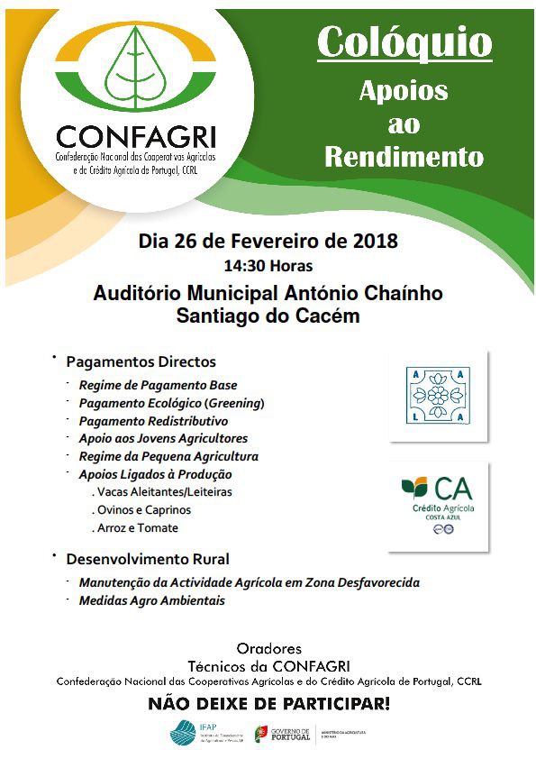Sessão de esclarecimento em Santiago do Cacém CONFAGRI alerta agricultores sobre os Apoios ao Rendimento