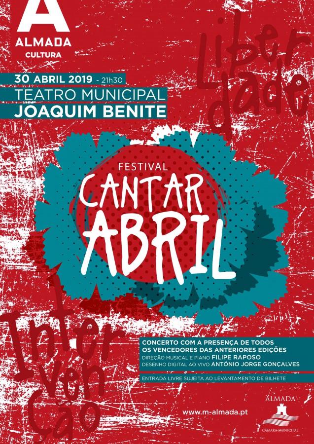 No Teatro Municipal Joaquim Benite em Almada FESTIVAL CANTAR ABRIL Entrada livre