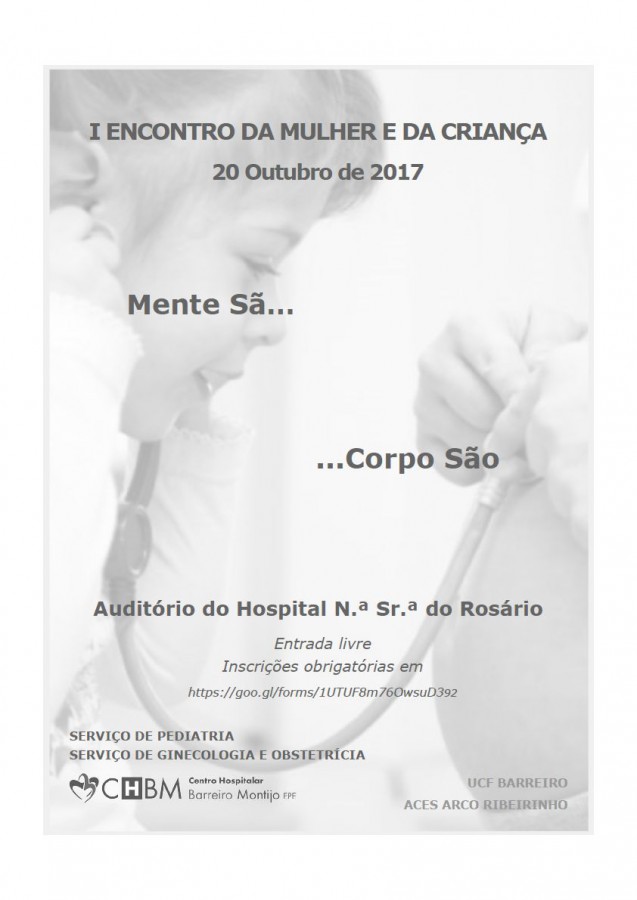 CENTRO HOSPITALAR BARREIRO MONTIJO I ENCONTRO DA MULHER E DA CRIANÇA