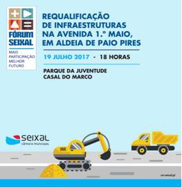 Fórum Seixal debate requalificação de infraestruturas na Avenida 1.º de Maio em Paio Pires