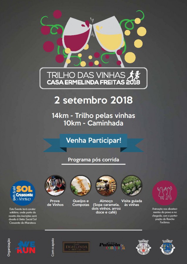 Palmela -Inscrições abertas para o Trilho das Vinhas Casa Ermelinda Freitas 2018