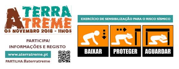 Exercício Nacional de Sensibilização para o Risco Sísmico Evento principal na Escola Secundária Jorge Peixinho no Montijo . 5 de novembro A TERRA TREME