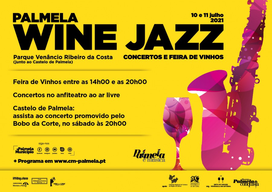 No Parque Venâncio Ribeiro da Costa e no Castelo com concertos e Feira de Vinhos «Palmela Wine Jazz» em julho