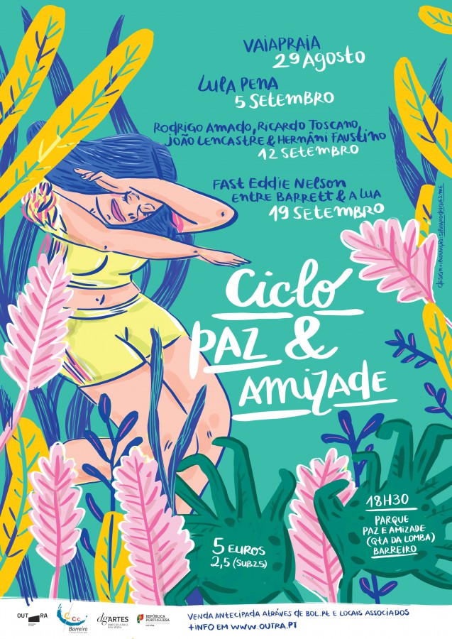Ciclo de concertos no Anfiteatro Paz e Amizade traz ao Barreiro Lula Pena, Rodrigo Amado, Vaiapraia e Fast Eddie Nelson
