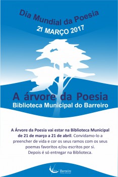Barreiro - Preencher de vida e cor os seus ramos A Árvore da Poesia na Biblioteca Municipal
