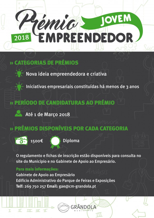 Grândola - Propostas de ideias empreendedoras e criativas Jovens Empreendedores vão ser distinguidos pelo Município