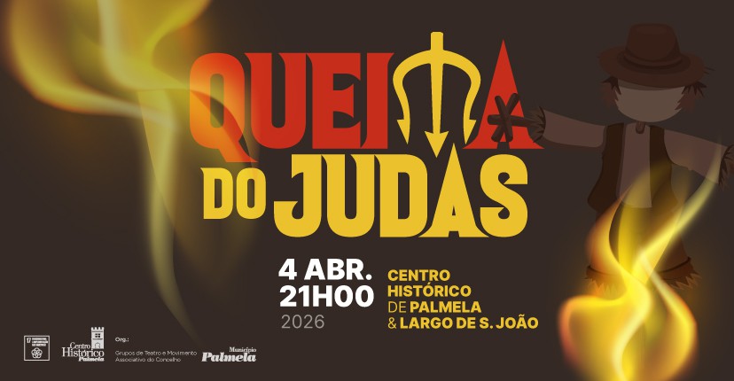 Centro Histórico de Palmela Palco da tradicional «Queima do Judas» . Dia 4 de abril