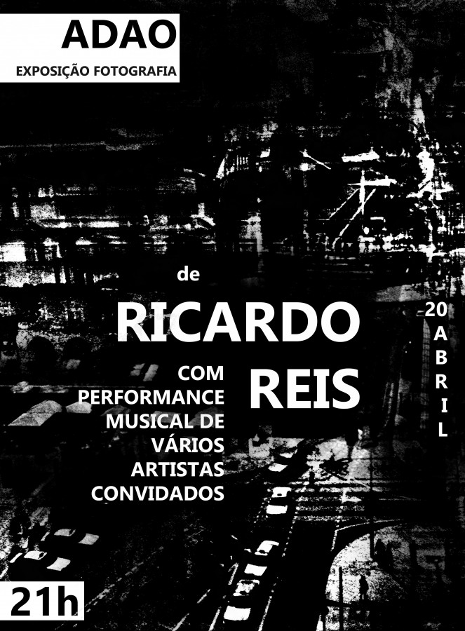 Ricardo Reis expõe pela primeira vez no Barreiro ADAO recebe as obras do artista barreirense . Performance musical com vários artistas convidados