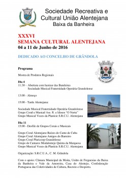Moita – Sociedade Recreativa Cultural União Alentejana – Baixa da Banheira Semana Cultural Alentejana dedicada a Grândola