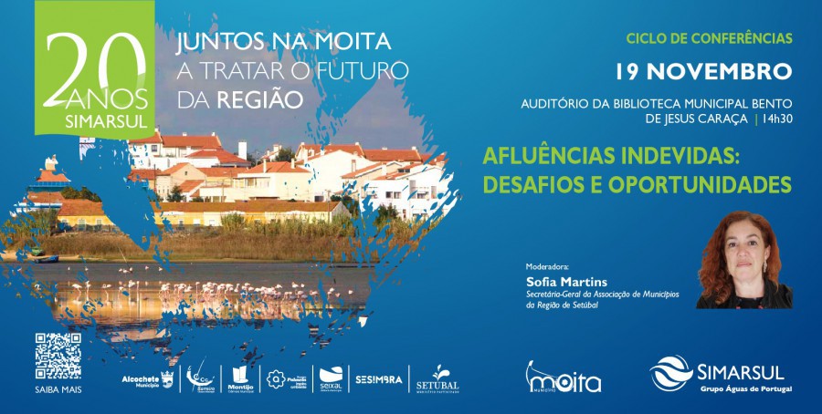 Moita sedia próxima Conferência SIMARSUL “20 Anos a Tratar o Futuro" Tema “Afluências Indevidas: Desafios e Oportunidades