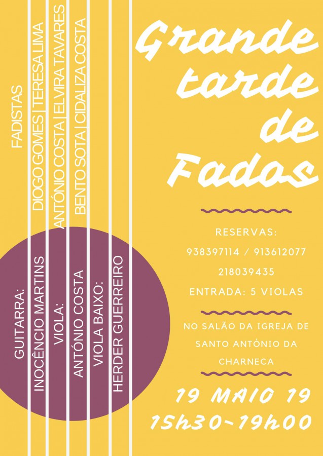 Barreiro - No salão da Igreja de Santo António da Charneca Grande Tarde de Fados