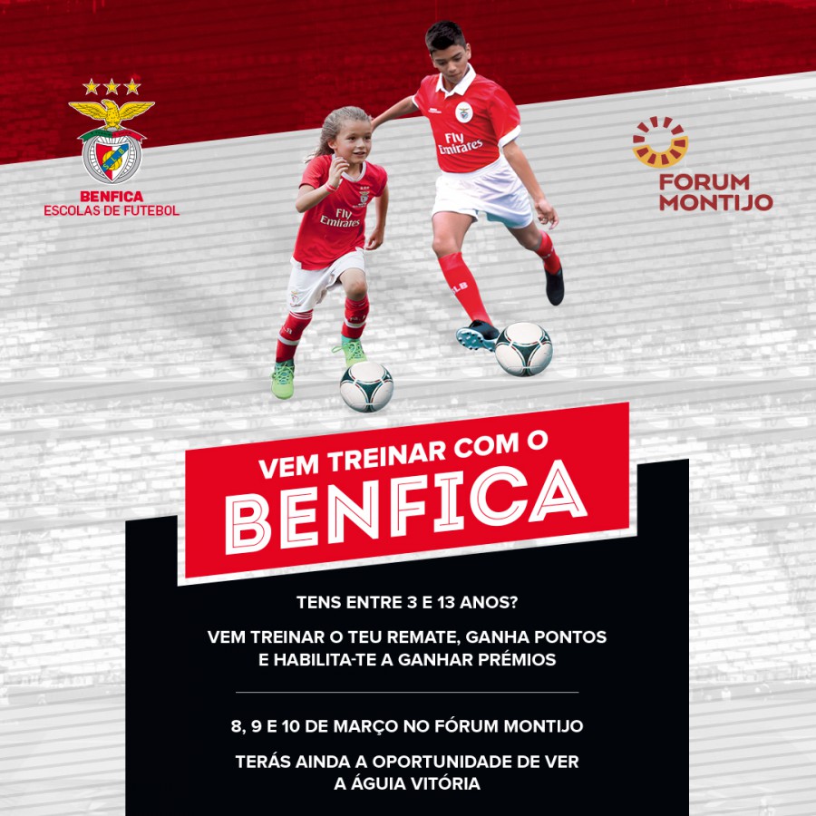 FORUM MONTIJO E SPORT LISBOA BENFICA DESAFIAM OS MAIS NOVOS A MARCAR GOLOS