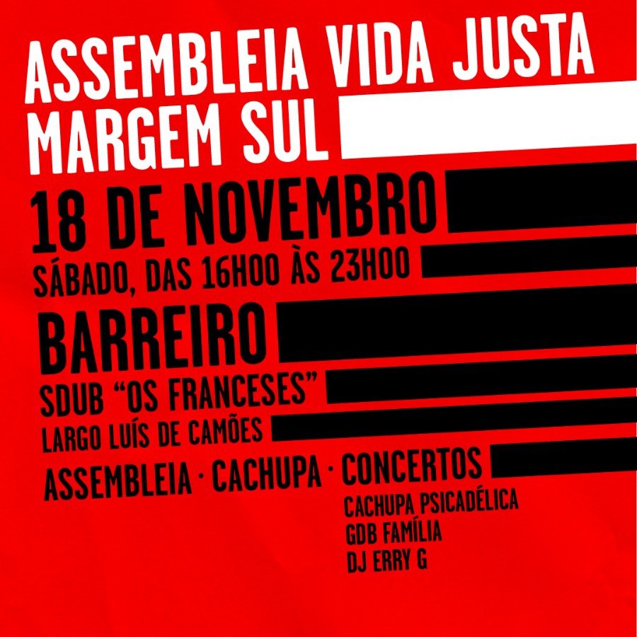 Sociedade Dermocrática União Barreirense «Os Franceses» no Barreiro Recebe Assembleia do Vida Justa na Margem Sul