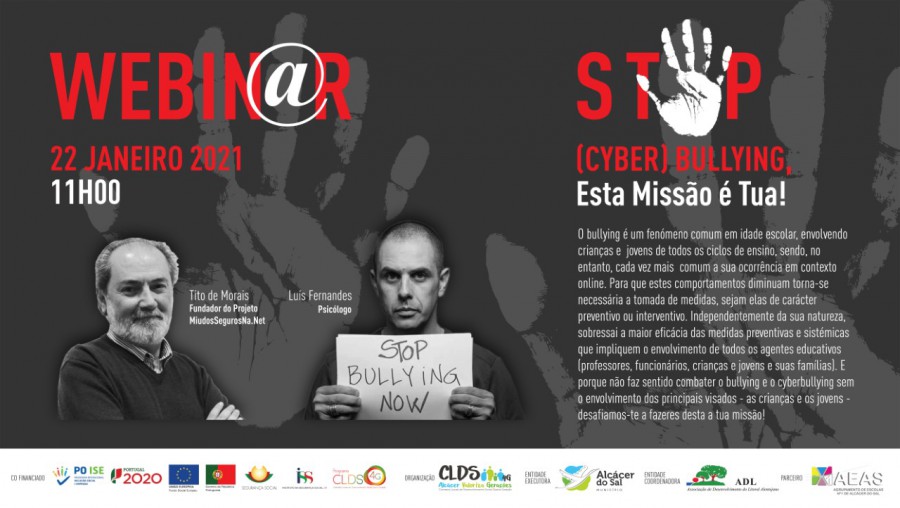 CLDS 4G de Alcácer do Sal Promove webinar «Stop (Cyber) Bullying»
